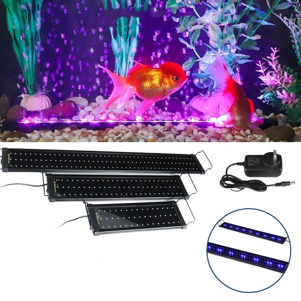 12V 25W 129 LEDs Aquarium Light 30-90cm Lighting Full Spectrum Fish Plant Tank Bar LED Lamp Pet Supplies - 30cm EU Plug
