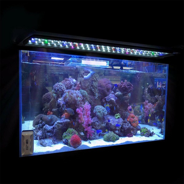 12V 25W 129 LEDs Aquarium Light 30-90cm Lighting Full Spectrum Fish Plant Tank Bar LED Lamp Pet Supplies - 30cm EU Plug