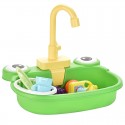 Automatic Bird Bath Tub with Faucet Pet Parrots Fountains SPA Pool Cleaning Tool Safe Play House Kitchen Sink Birds Toy -  Pink