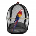 Outdoor Bird Shoulder Bags Portable Parrot Carry Cage Pet Breathable Space Pet Carrier Bag - Black