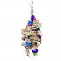 Parrot Gnawing Toy Bird Supplies Utensils Corn Wood Creative Hanging Pieces Plastic Flower Pieces Large Parrot Bird Toys