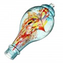 Colorful Hummingbird Pet Feeder Hand Blown Glass Bird Feeder Drinker Water Feeding Bowl for Yard Outdoor Parrot Flower Troughs A