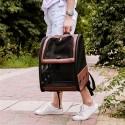 Bird Parrot Carrier Breathable Travel Cage Carrying Backpack Pet Supplies Shoulder Bag - BLack