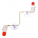 Sucker Transparent Bird Feeder Durable Easy to Clean Bird Feeding Station - Copper wire + 2 bottles + suction cup