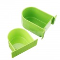 Bird Cage Food Box Trough Feeder Bowl Semi-circular Birds Home Accessories For Pet Supplies - Translucent