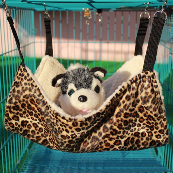 Hamster Hammock Sofa Kennel for Winter Warm Sleeping Bag Long Plush Puppy Cushion Washable Mat Pad Portable Pet Supplies Calming