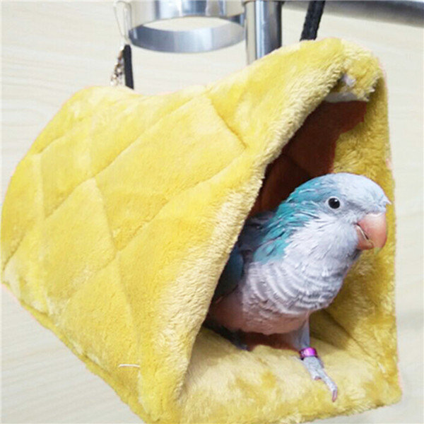 M Size Bird Hamster Hanging Cave Cage Hammock Tent Bed Bunk Parrot Toy -  Pink