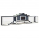   170642 Outdoor Rabbit Hutch Solid Pine &amp; Fir Wood 310x70x87 cm House Pet Supplies Rabbit House Pet Home P