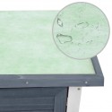  170831 Outdoor Rabbit Hutch 1 Door 90 x 45 x 80 cm Grey Wood Pet Supplies Rabbit House Pet Home Puppy Bedpen 