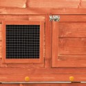   170868 Outdoor Rabbit Hutch 140x63x120 cm Solid Firwood Pet Supplies Dog House Pet Home Cat Bedpen Fence Play