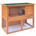   90x45x80cm 170158 Outdoor Rabbit Hutch Small Animal House Pet Cage 1 Door Wood - #3