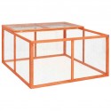 Outdoor Rabbit Hutch 124x120x60 cm Solid Firwood Pet Supplies Dog House Pet Home Cat Bedpen Fence Play