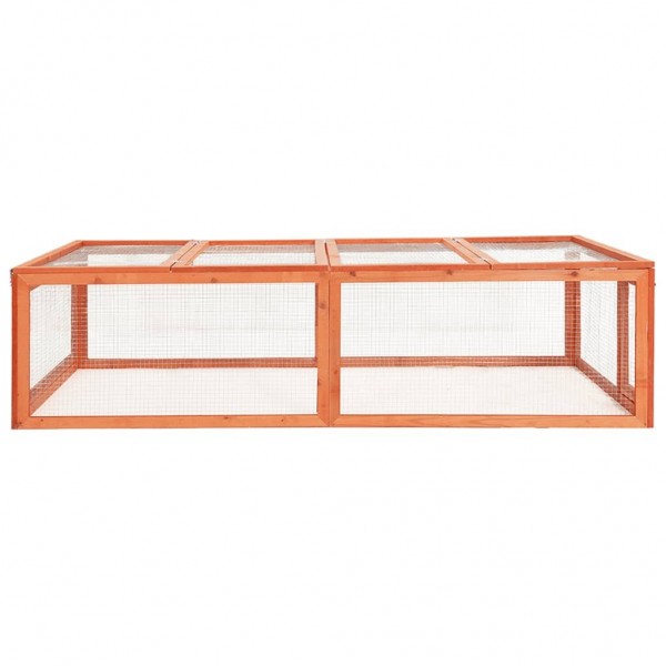   170877 Outdoor Rabbit Hutch 183x90x46.5 cm Solid Firwood Pet Supplies Dog House Pet Home Cat Bedpen Fence Pla