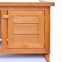   170157 90x45x65.5 cm Outdoor Rabbit Hutch Small Animal House Pet Supplies Cage 1 Layer Wood - #3