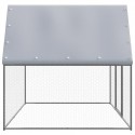 [EU Direct] 150778  Chicken Cage 3x2x2 m Galvanised Steel Pet Supplies Rabbit House Pet Home Puppy Bedpen Fence Playpen