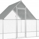 [EU Direct]  144564 Chicken Cage Coop 14x2x2 m Galvanised Steel Pet Supplies Rabbit House Pet Home Puppy Bedpen Fence Play