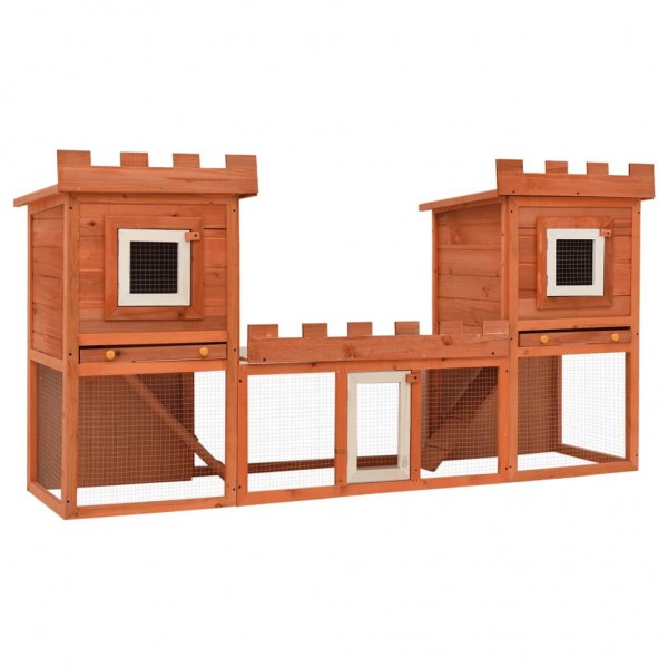   170174 Outdoor Large Rabbit Hutch 192 x 50 x 101 cm House Pet Cage Double House Pet Supplies Rabbit House Pet
