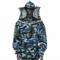 Beekeeping Jacket Veil Smock Equipment Supplies Bee Keeping Hat Sleeve Suit - White
